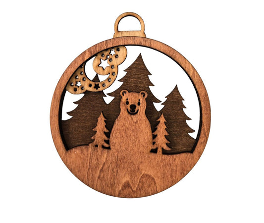 O32-Bauble ornament polar bear trees