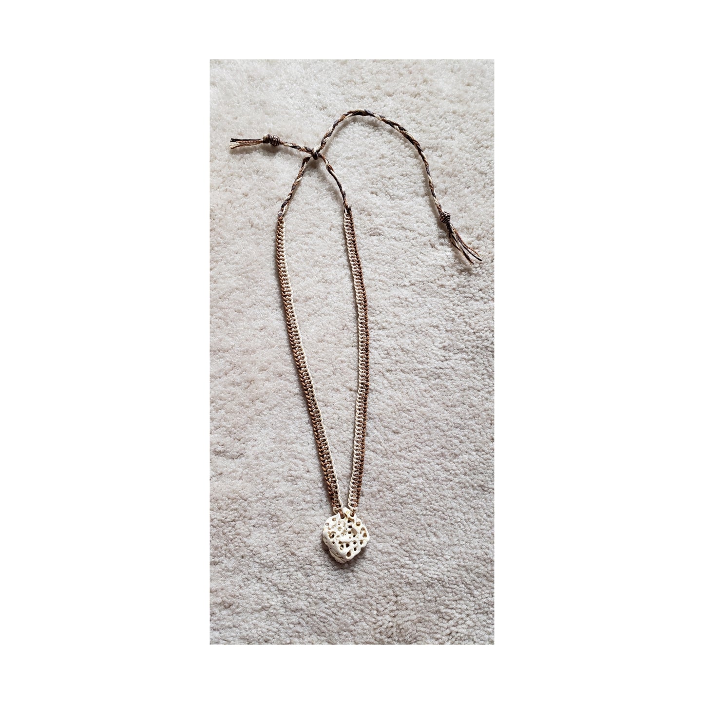 NC seashell macrame necklace